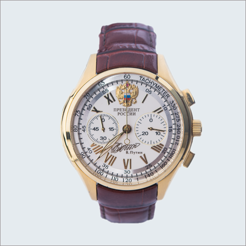 Đồng hồ Nga chữ ký Putin Chronograph mặt khảm trai máy 3133 mạ vàng
